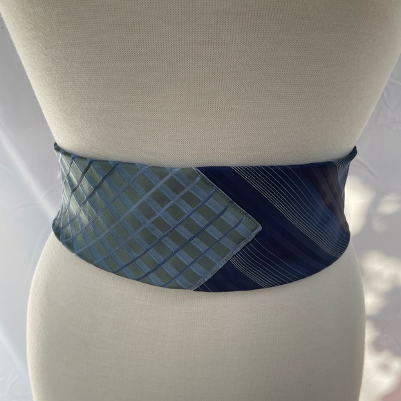 Custom handmade necktie obi wrap belt - Picture 5 of 11